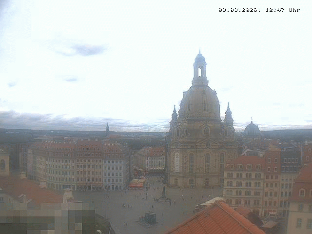 Archiv Foto Webcam Dresden - Frauenkirche und Neumarkt