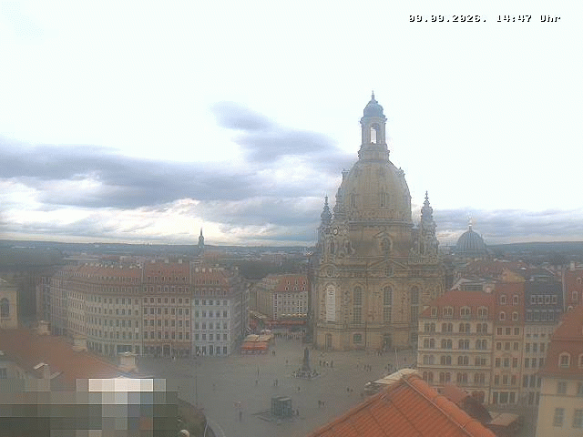 Archiv Foto Webcam Dresden - Frauenkirche und Neumarkt