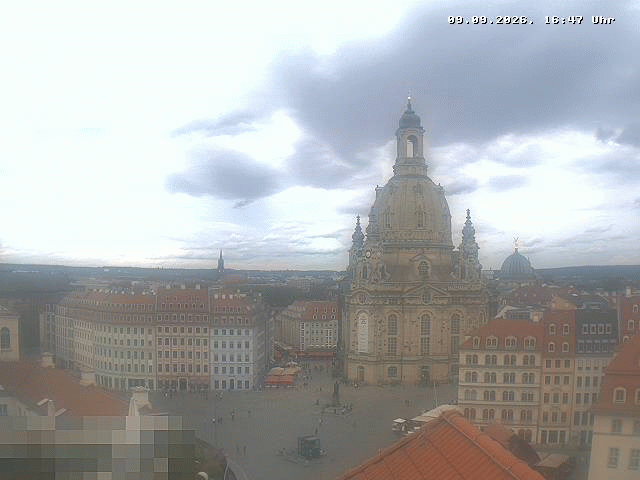 Archiv Foto Webcam Dresden - Frauenkirche und Neumarkt