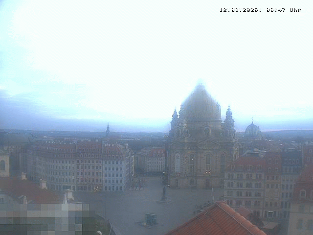 Archiv Foto Webcam Dresden - Frauenkirche und Neumarkt