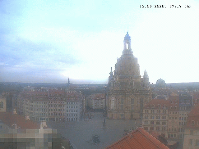 Archiv Foto Webcam Dresden - Frauenkirche und Neumarkt