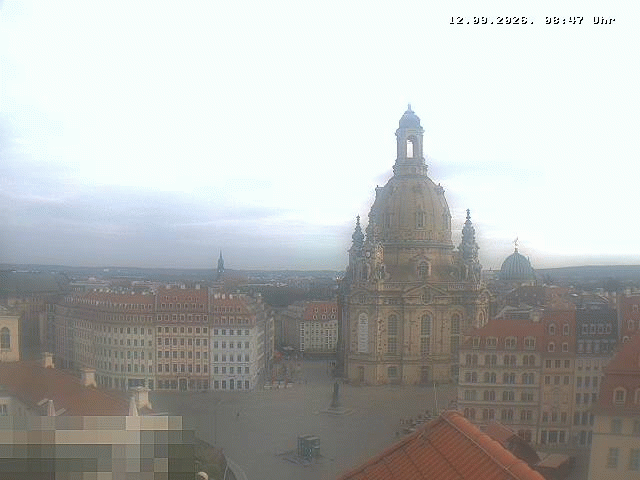 Archiv Foto Webcam Dresden - Frauenkirche und Neumarkt