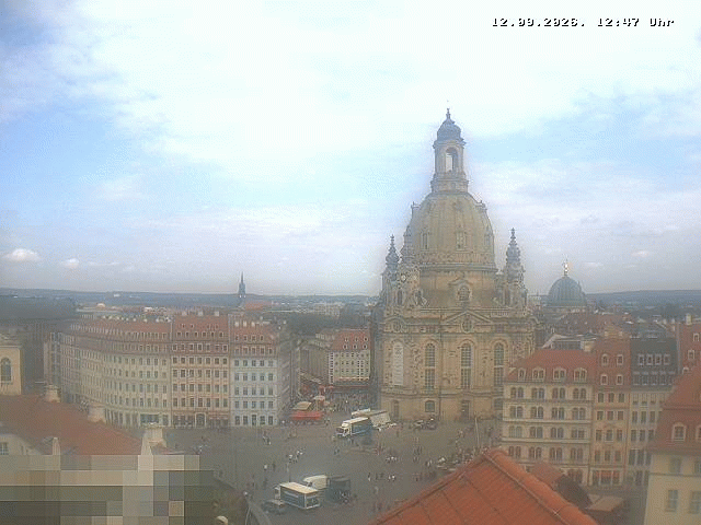 Archiv Foto Webcam Dresden - Frauenkirche und Neumarkt