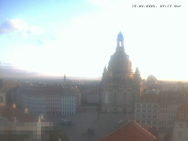 Archiv Foto Webcam Dresden - Frauenkirche und Neumarkt