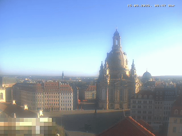 Archiv Foto Webcam Dresden - Frauenkirche und Neumarkt