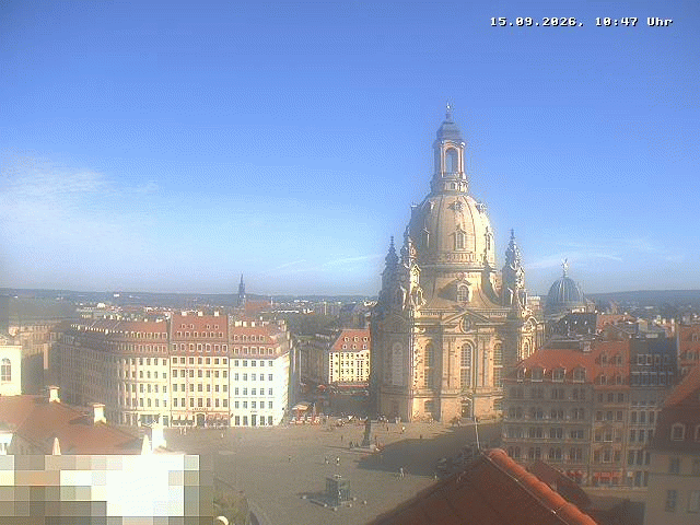 Archiv Foto Webcam Dresden - Frauenkirche und Neumarkt