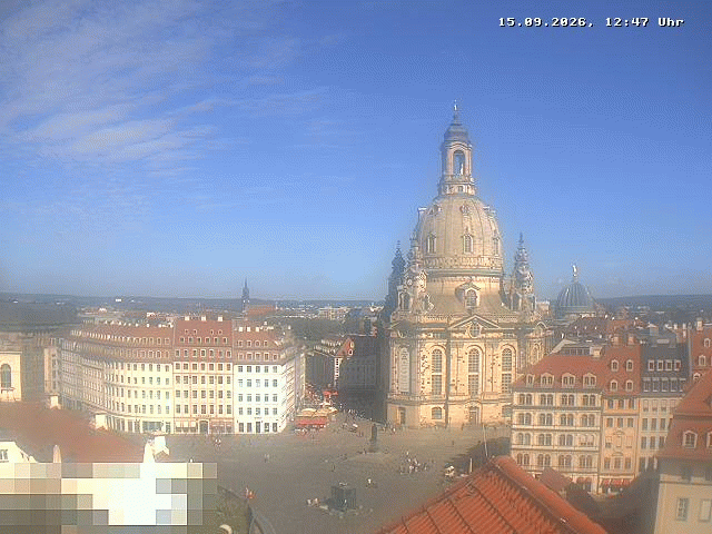 Archiv Foto Webcam Dresden - Frauenkirche und Neumarkt