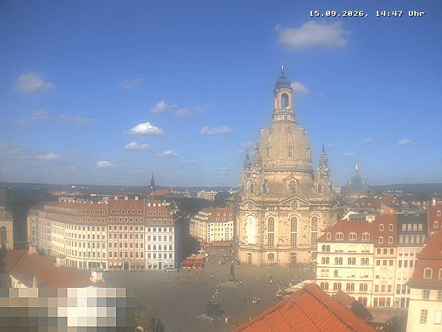 Archiv Foto Webcam Dresden - Frauenkirche und Neumarkt