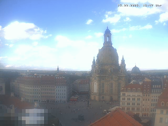 Archiv Foto Webcam Dresden - Frauenkirche und Neumarkt