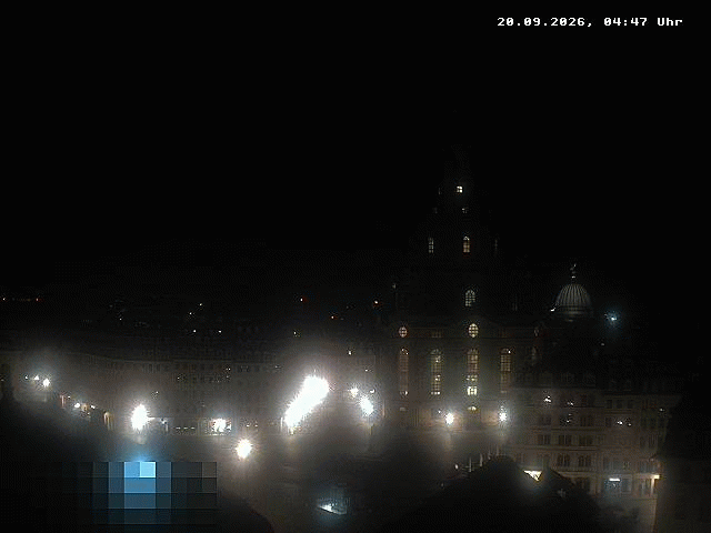 Archived image Webcam Dresden - Frauenkirche and Neumarkt square