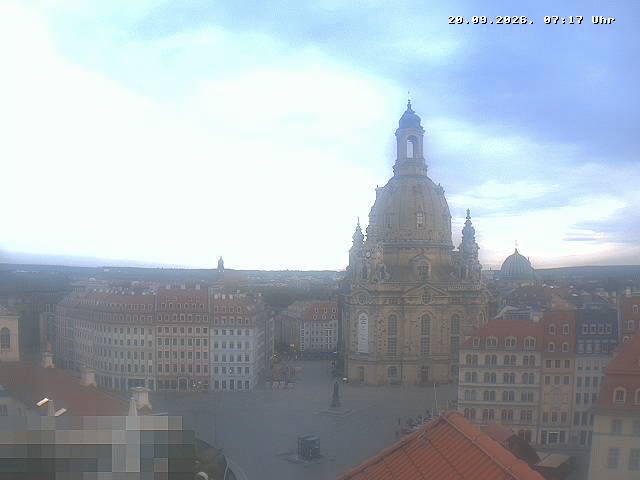 Archiv Foto Webcam Dresden - Frauenkirche und Neumarkt