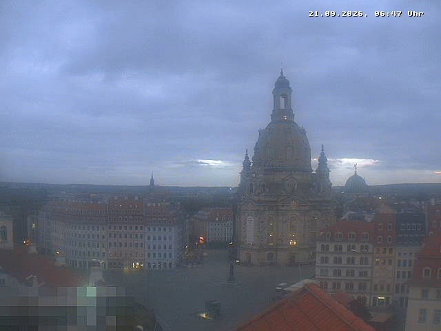 Archiv Foto Webcam Dresden - Frauenkirche und Neumarkt