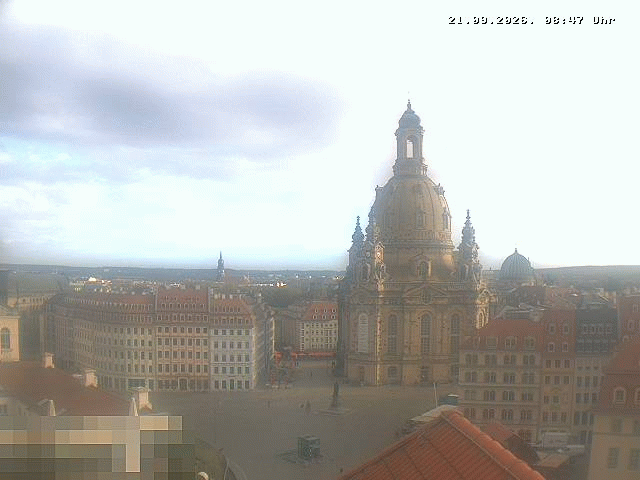 Archiv Foto Webcam Dresden - Frauenkirche und Neumarkt