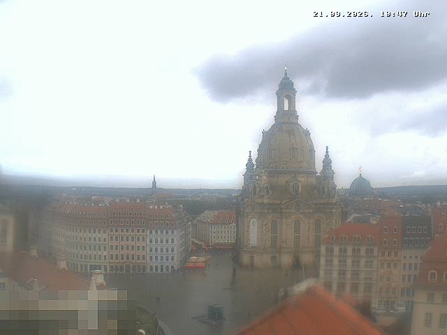 Archiv Foto Webcam Dresden - Frauenkirche und Neumarkt