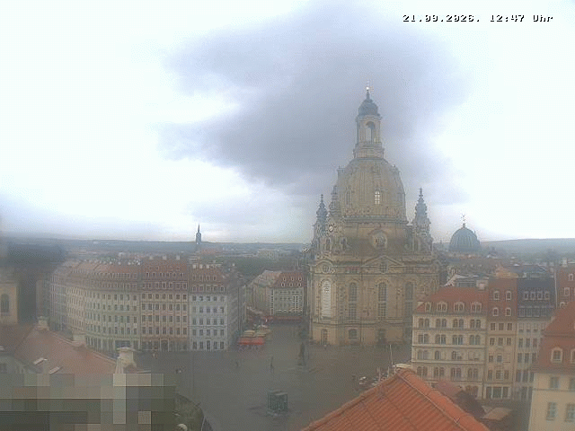 Archiv Foto Webcam Dresden - Frauenkirche und Neumarkt