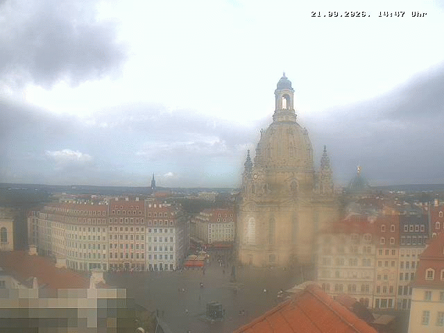 Archiv Foto Webcam Dresden - Frauenkirche und Neumarkt