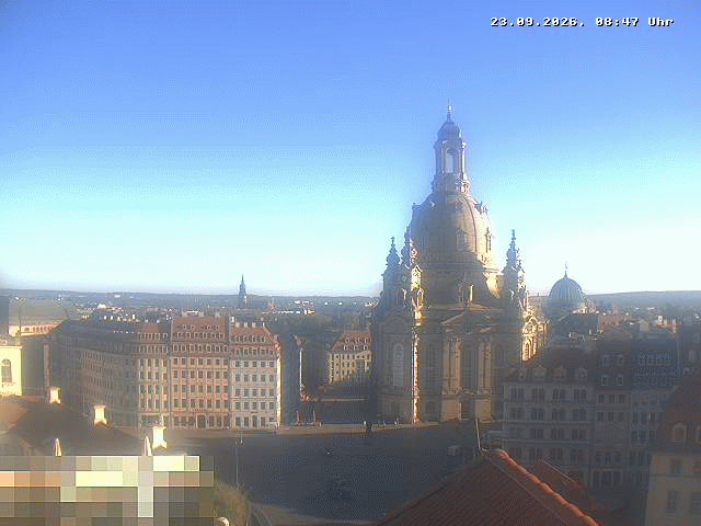 Archiv Foto Webcam Dresden - Frauenkirche und Neumarkt