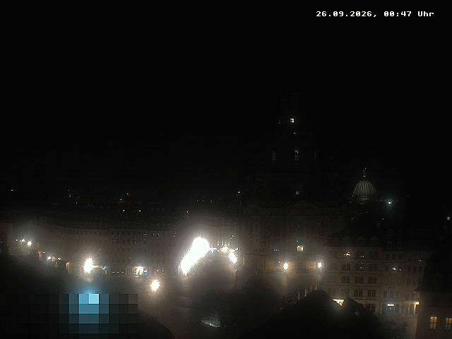 Archived image Webcam Dresden - Frauenkirche and Neumarkt square
