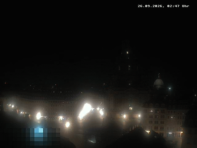 Archived image Webcam Dresden - Frauenkirche and Neumarkt square