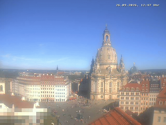 Archiv Foto Webcam Dresden - Frauenkirche und Neumarkt