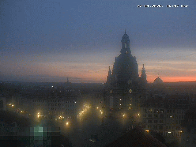 Archiv Foto Webcam Dresden - Frauenkirche und Neumarkt