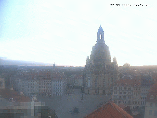 Archiv Foto Webcam Dresden - Frauenkirche und Neumarkt