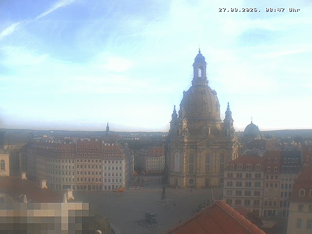 Archiv Foto Webcam Dresden - Frauenkirche und Neumarkt
