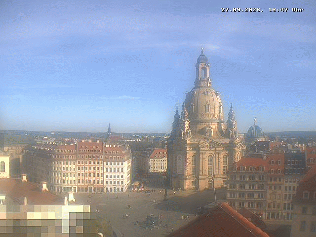 Archiv Foto Webcam Dresden - Frauenkirche und Neumarkt