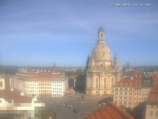 Archiv Foto Webcam Dresden - Frauenkirche und Neumarkt