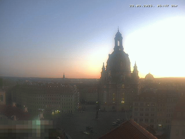 Archiv Foto Webcam Dresden - Frauenkirche und Neumarkt