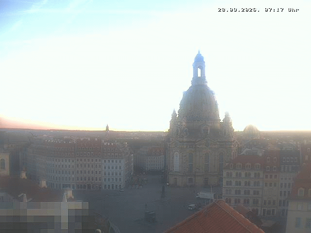 Archiv Foto Webcam Dresden - Frauenkirche und Neumarkt