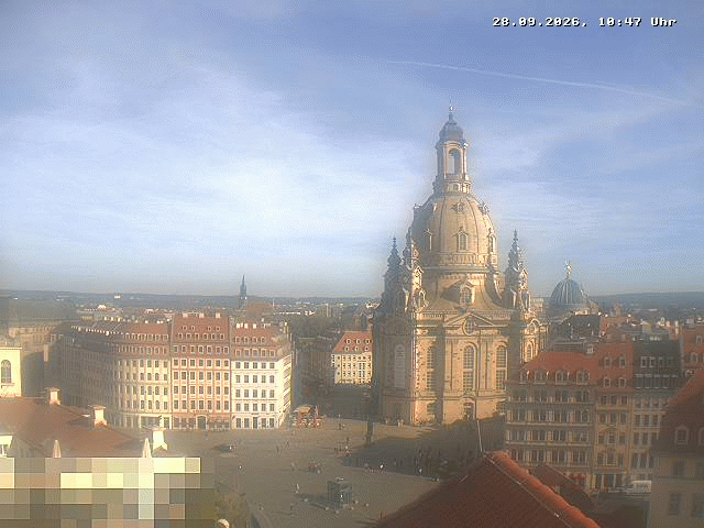Archiv Foto Webcam Dresden - Frauenkirche und Neumarkt