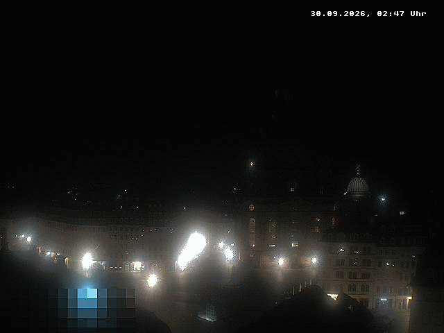 Archived image Webcam Dresden - Frauenkirche and Neumarkt square