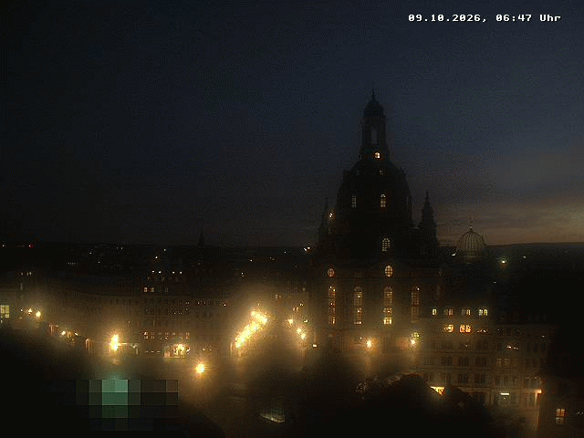 Archiv Foto Webcam Dresden - Frauenkirche und Neumarkt