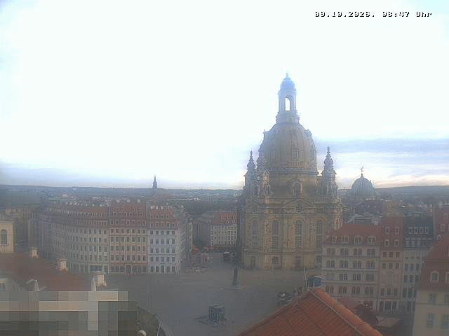 Archiv Foto Webcam Dresden - Frauenkirche und Neumarkt