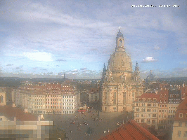 Archiv Foto Webcam Dresden - Frauenkirche und Neumarkt