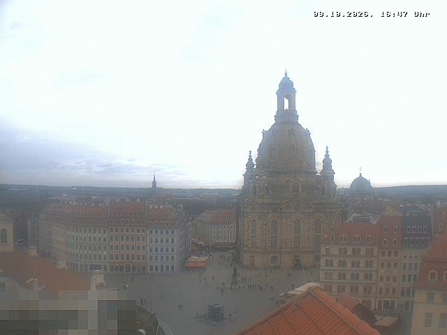 Archiv Foto Webcam Dresden - Frauenkirche und Neumarkt