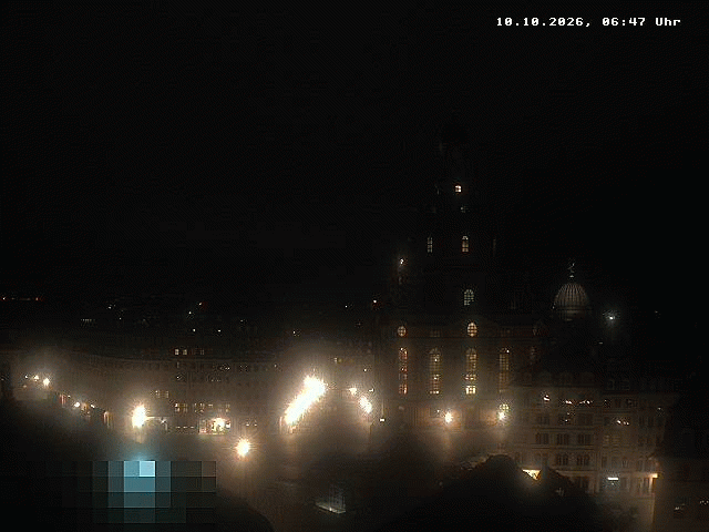 Archiv Foto Webcam Dresden - Frauenkirche und Neumarkt