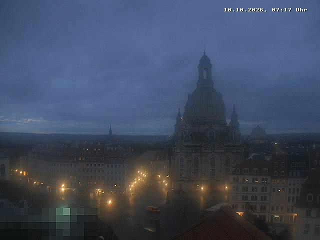 Archiv Foto Webcam Dresden - Frauenkirche und Neumarkt