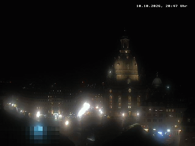 Archived image Webcam Dresden - Frauenkirche and Neumarkt square
