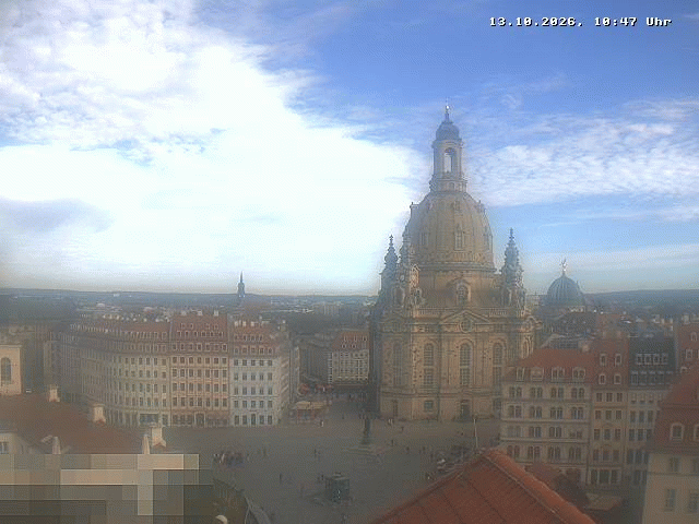 Archiv Foto Webcam Dresden - Frauenkirche und Neumarkt