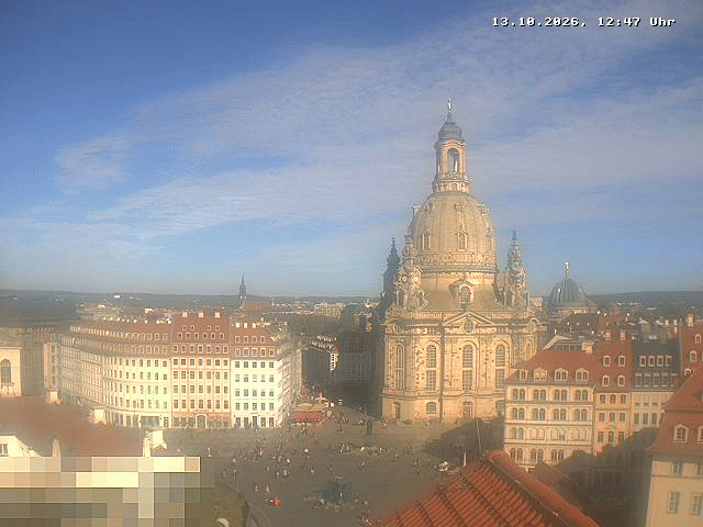 Archiv Foto Webcam Dresden - Frauenkirche und Neumarkt