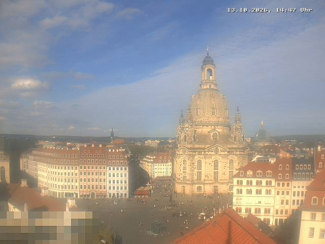 Archiv Foto Webcam Dresden - Frauenkirche und Neumarkt
