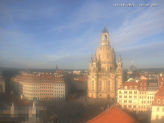 Archiv Foto Webcam Dresden - Frauenkirche und Neumarkt