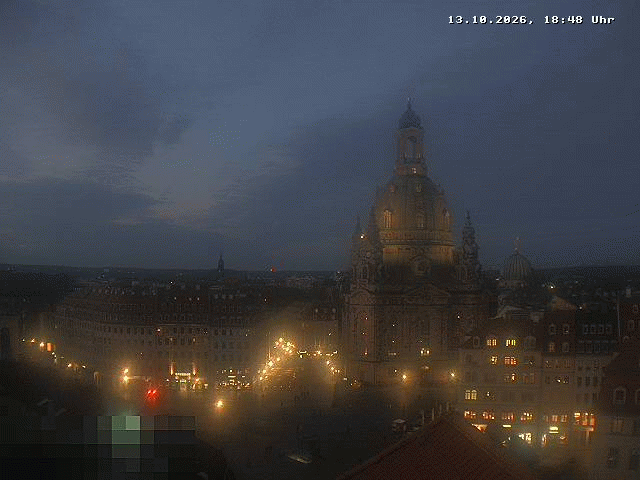 Archiv Foto Webcam Dresden - Frauenkirche und Neumarkt