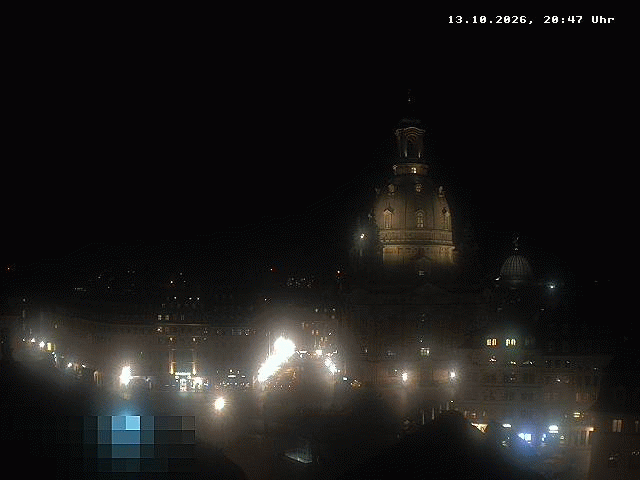 Archiv Foto Webcam Dresden - Frauenkirche und Neumarkt