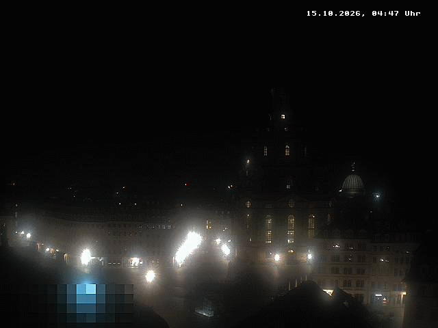 Archived image Webcam Dresden - Frauenkirche and Neumarkt square