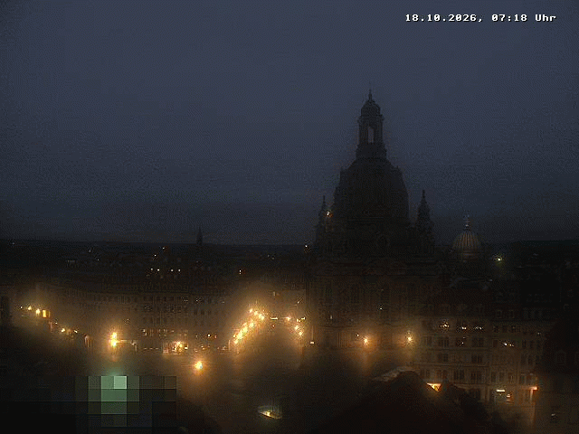 Archiv Foto Webcam Dresden - Frauenkirche und Neumarkt
