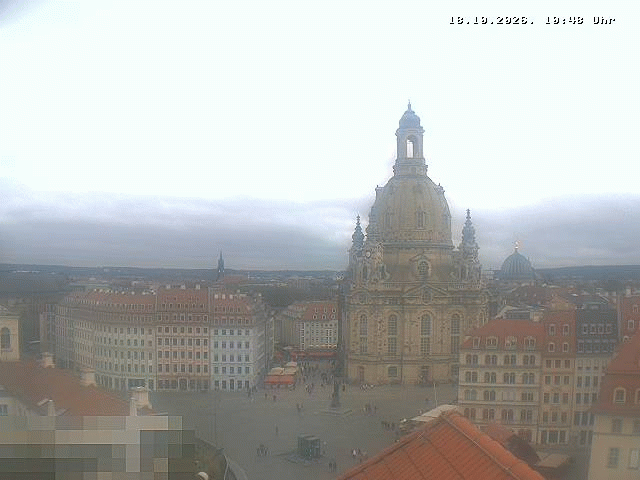 Archiv Foto Webcam Dresden - Frauenkirche und Neumarkt