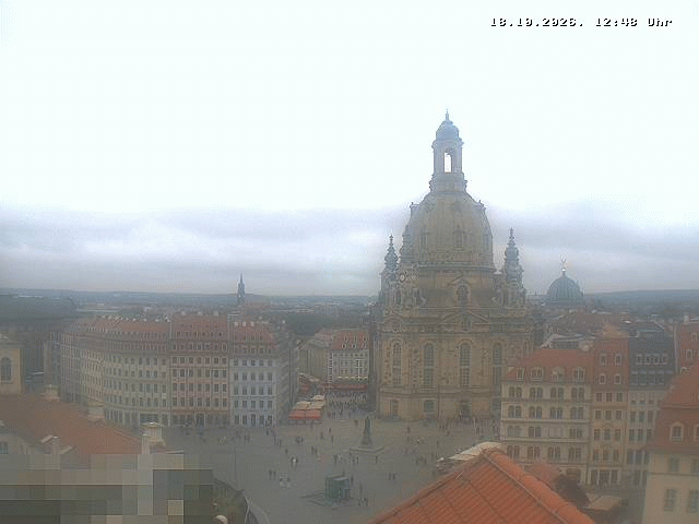 Archiv Foto Webcam Dresden - Frauenkirche und Neumarkt